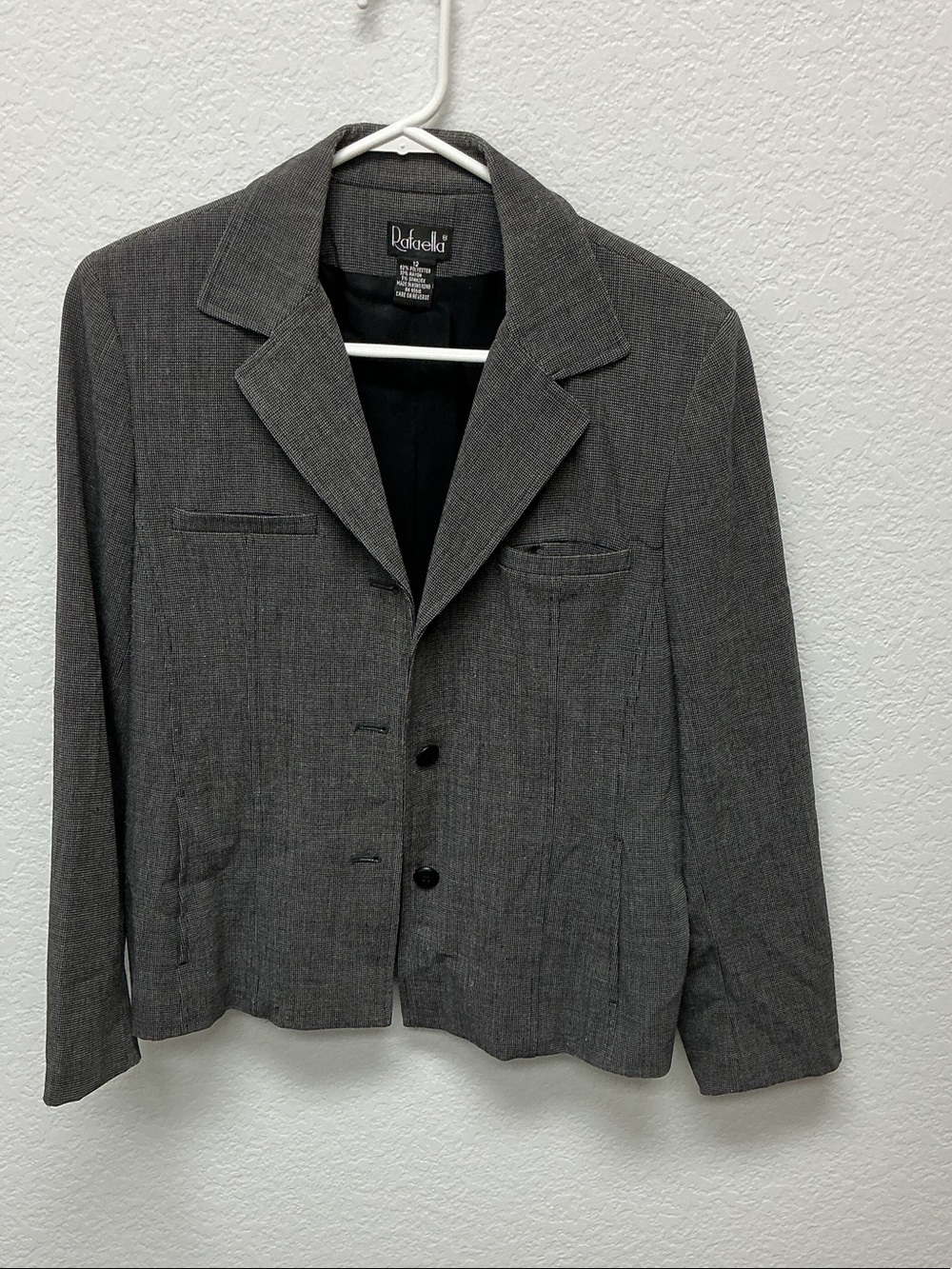 Rafaella Women's Charcoal Gray Single-Breasted Blazer